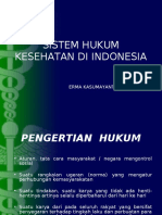 Sistem Hukum Kesehatan Di Indonesia