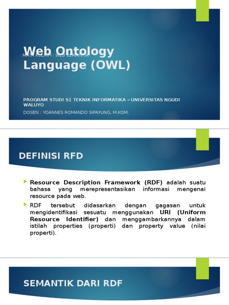 Definisi dan Model RDF dalam Web Semantik | PDF | Komputer