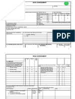 Blank Risk Assessment Form SK