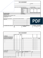 Blank Risk Assessment Form