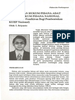 Kedudukan Hukum Pidana Adat