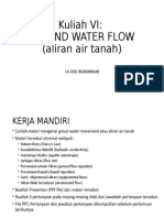  KULIAH VI GROUNDWATER FLOW