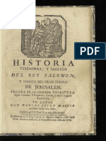 1774 Historia Verdadera Del Rey Salomon