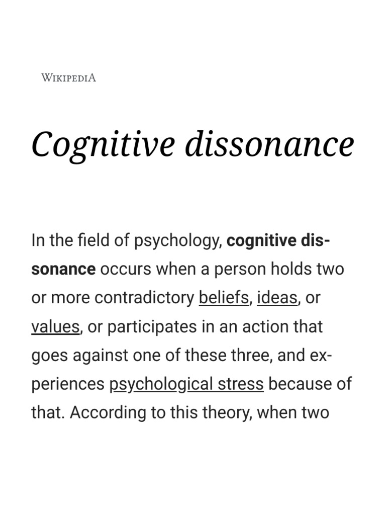 What Is Cognitive Dissonance? Definition and Examples