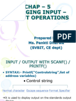 Managing I/O with scanf() and printf