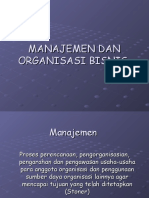 Manajemen Dan Organisasi Bisnis