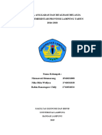 Analisis Kinerja Anggaran Dan Realisasi Pendapatan Dan Belanja Pemerintah Provinsi Lampung Tahun 2016