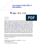 Contoh Proposal Company Profile Milik CV