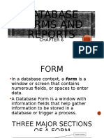 Database Forms and Reports