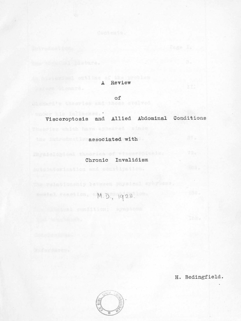 A Review Visceroptosis and Allied Abdominal Conditions PDF