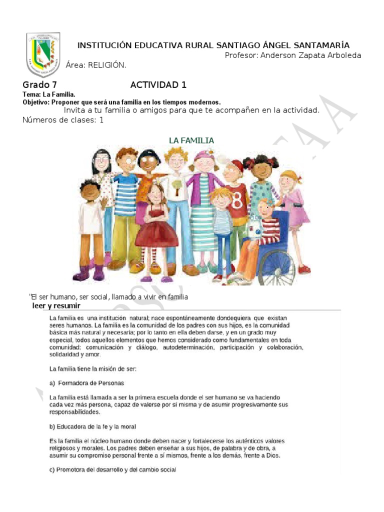 Reflexiones sobre la Familia Moderna | PDF | Amistad | Familia