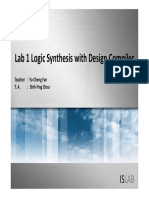 Lab 1 Logic Synthesis With Design Compiler - New PDF