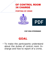 Reprting of Crime