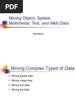 Module 7 Mining Object Spatial Multimedia Text and Web Data