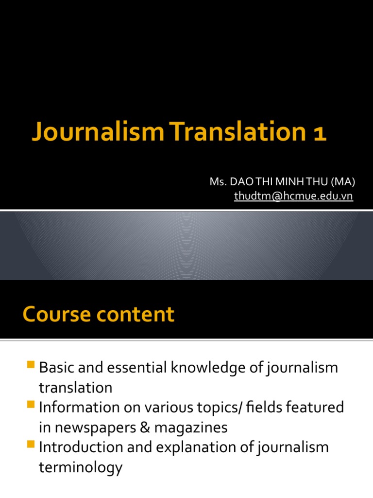 Journalism Translation Techniques | PDF | Translations | English Language