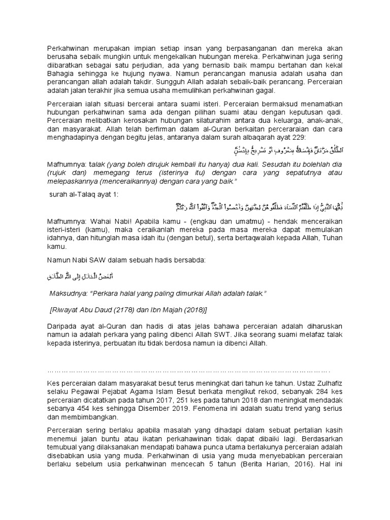 Perkahwinan Merupakan Impian Setiap Insan Yang Berpasanganan Dan Mereka Akan Berusaha Sebaik Mungkin Untuk Mengekalkan Hubungan Mereka Pdf