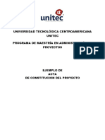 Ejemplo de Acta de Constitucion PMI