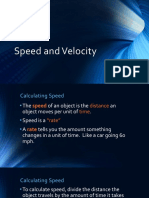 Speed and Velocity PDF