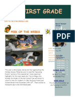 First Grade Newsletter: Peek of The Weeks