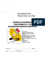 Matemáticas primer ciclo ESO contenidos