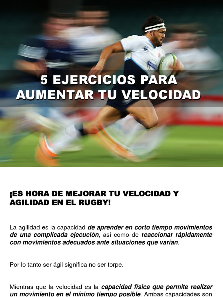 5 Ejercicios para Mejorar Tu Velocidad Rugby | PDF