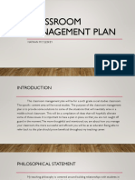 Classroom Managment Plan