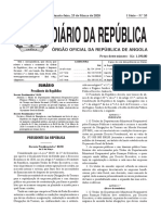 Diário da República autoriza emissão de OT-MN até Kz 375 bilhões