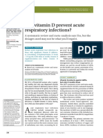 Can Vitamin D Prevent Acute Respiratory Infections