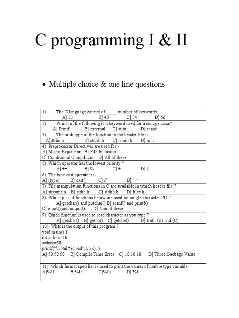 F. Y. B. Sc. (Computer Science) Paper II Question Bank PDF | PDF ...