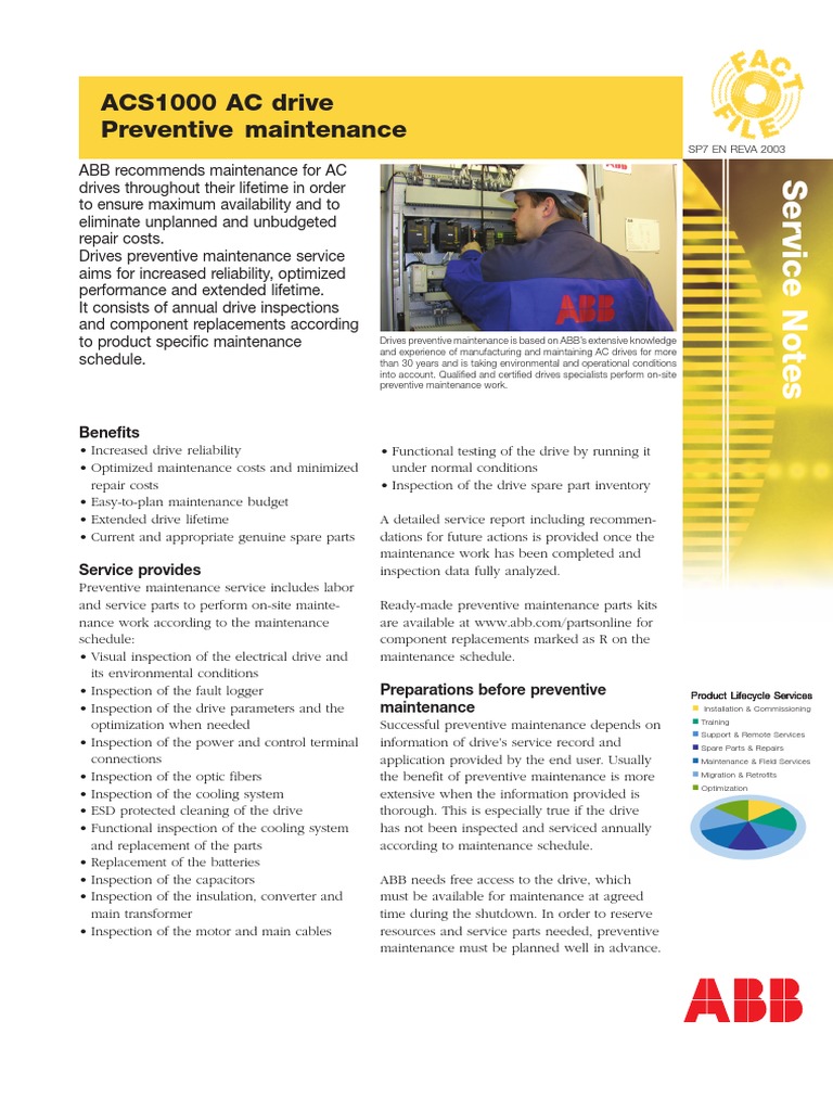 ACS 1000 Preventive Maintenance | PDF | Reliability Engineering ...