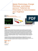 Program Master Traitement Du Signal Et Des Images Parcours Traitement de L Information Et Instrumentation Pour L Ingenieur