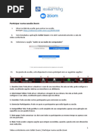 Entrar numa reunião Zoom