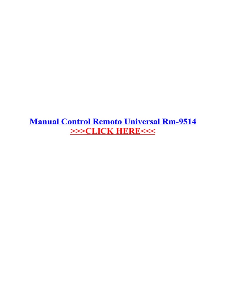 Dokumen Tips Manual Control Remoto Universal RM 9514 Control Remoto