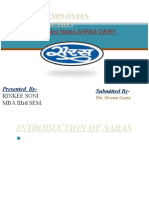 Topic-Employees Satisfaction: Company Name-SARAS DAIRY