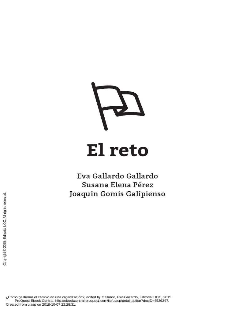 ¿Cómo Gestionar El Cambio en Una Organización - (El Reto) PDF | PDF ...