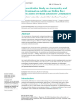 A Quantitative Study On Anonymity and Professionalism Within An Online Free Open Access Medical Education Community PDF