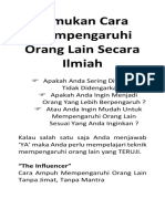 Temukan Cara Mempengaruhi Orang Lain Secara Ilmiah