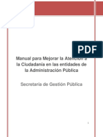 Manual para Mejorar La Atencion A La Ciudadania en Las Entidades de La Administracion Publica