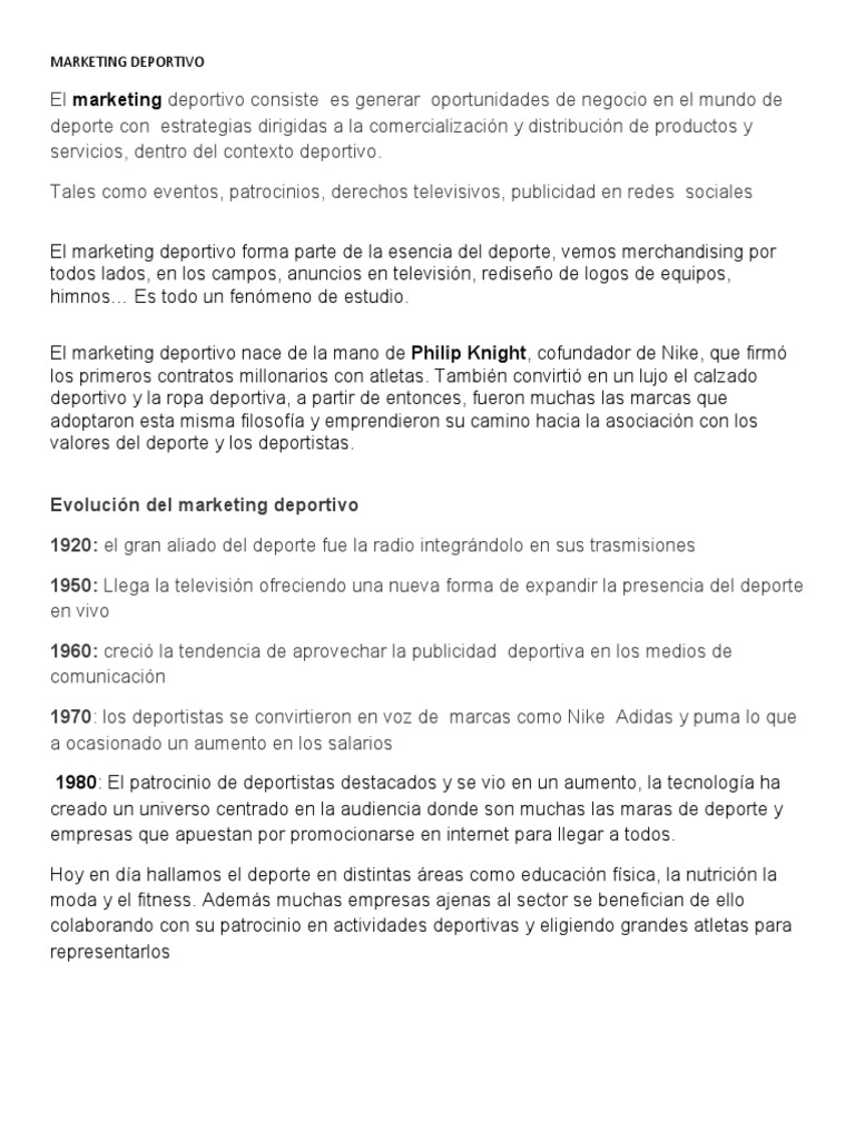 Estrategias de Marketing Deportivo | PDF | Deportes | Marketing