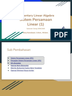 Elementary Linear Algebra - Sistem Persamaan Linear (SPL) - 1 PDF