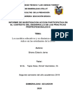 Informe de IAP Prácticas Preprofesionales 3ro A