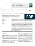 Psychometric properties of Positive and Negative Affect Schedule (PANAS) original and short forms in an African American community simple