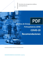 Prehospital EMS - COVID-19 Recommendations 4.4 ESP