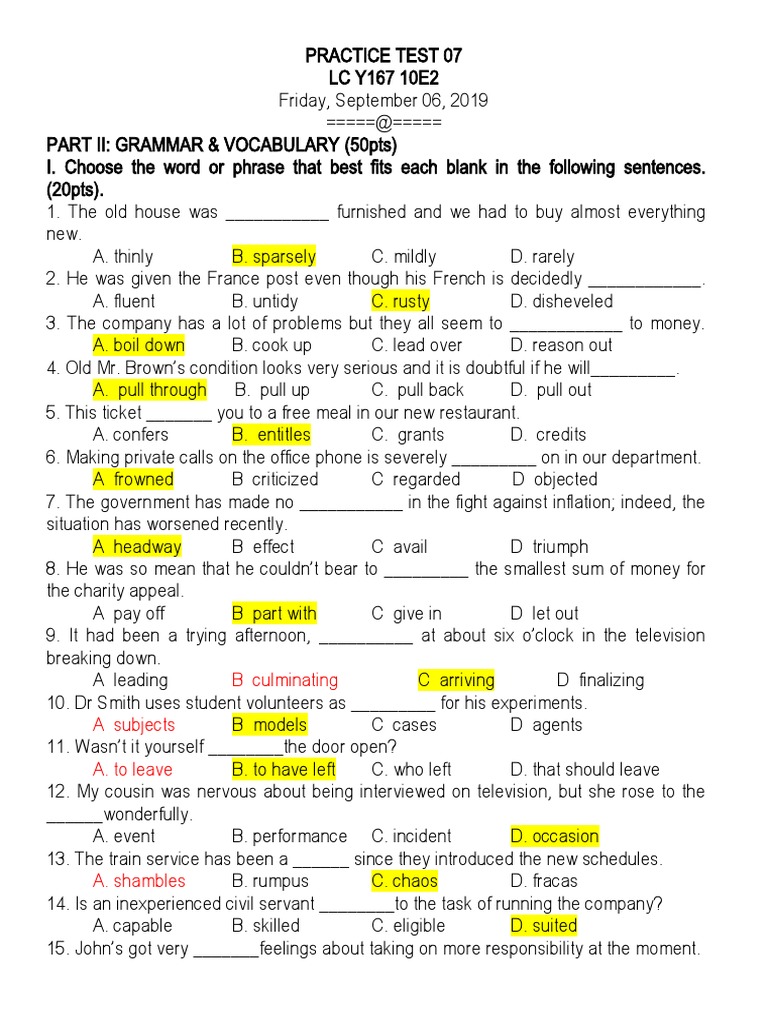 Practice Test 07 Y167 LC 10e2 | PDF | Continent | Plate Tectonics