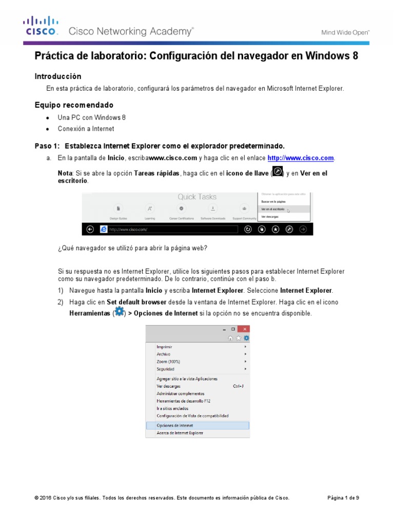 LAB CONFIGURE BROWSER SETTINGS intelligence overview