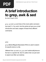 A Brief Introduction To Grep, Awk & Sed - Perfect Freeze!