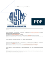 Normas ASTM Mas Frecuentes Utilizadas en La Ingeniería de Suelos