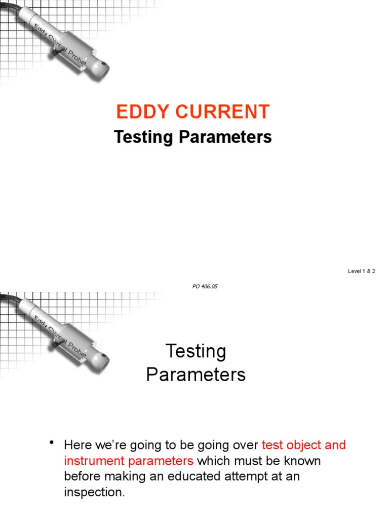 Eddy Current Testing Parameters Overview | PDF | Inductor | Electrical ...