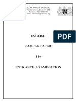 Bancrofts School 11 Plus English Sample Paper 1