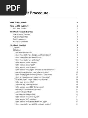 091 - SEO Audit Procedure